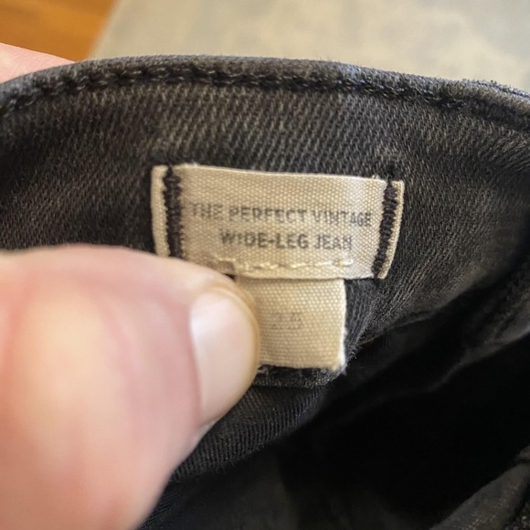 Madewell Jeans Womens 25 Charcoal The Perfect Vintage Wide Leg High Rise Denim - Picture 12 of 13